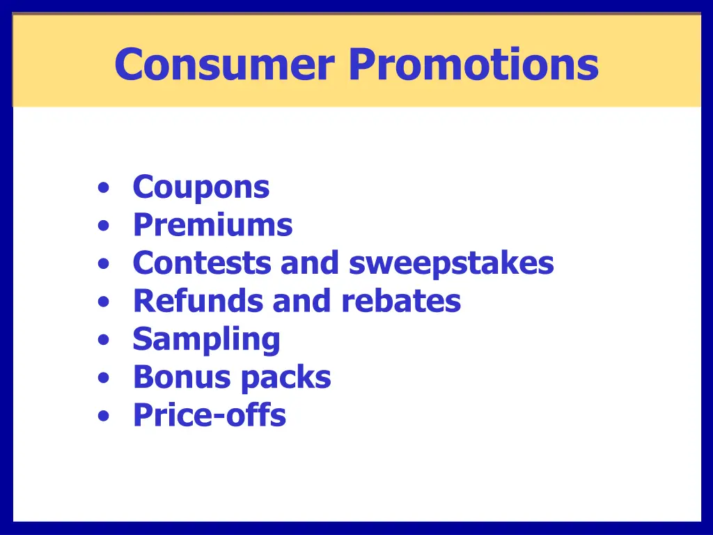 consumer promotions