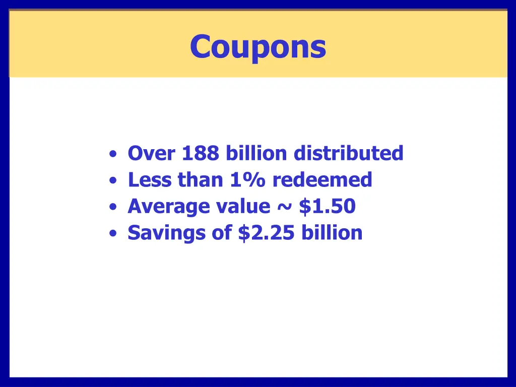 coupons