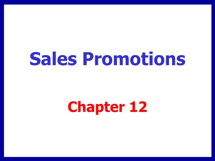 sales promotions