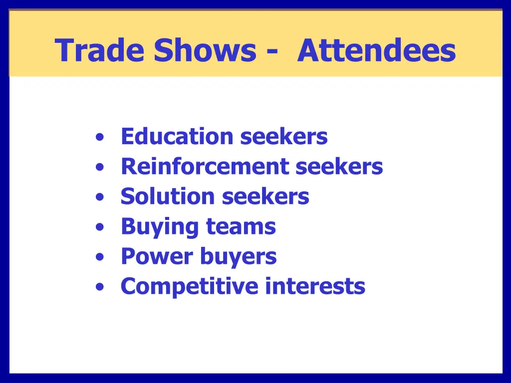 trade shows attendees