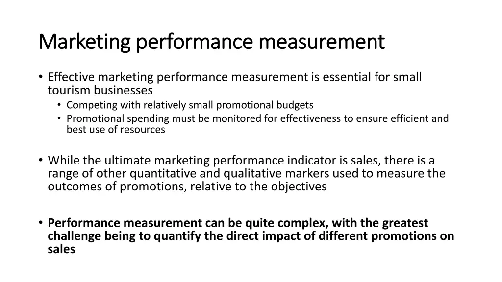 marketing performance measurement marketing