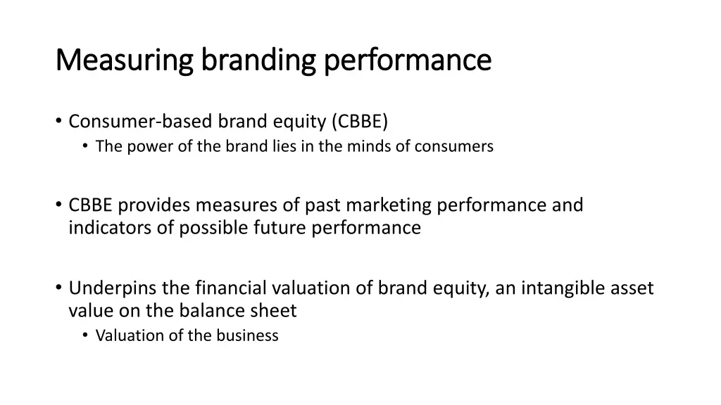 measuring branding performance measuring branding