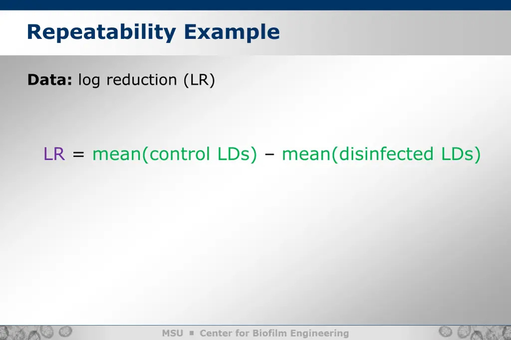 repeatability example