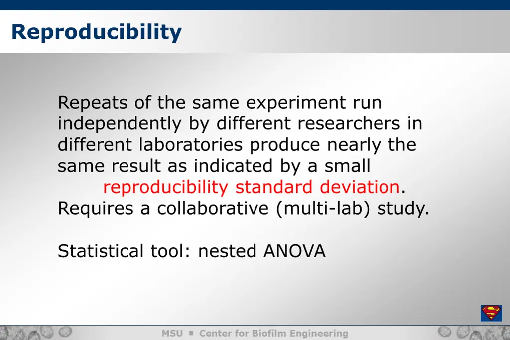 reproducibility