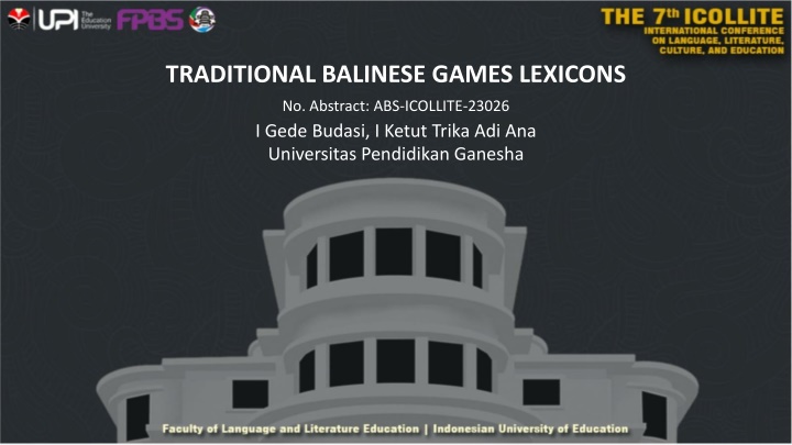 traditional balinese games lexicons