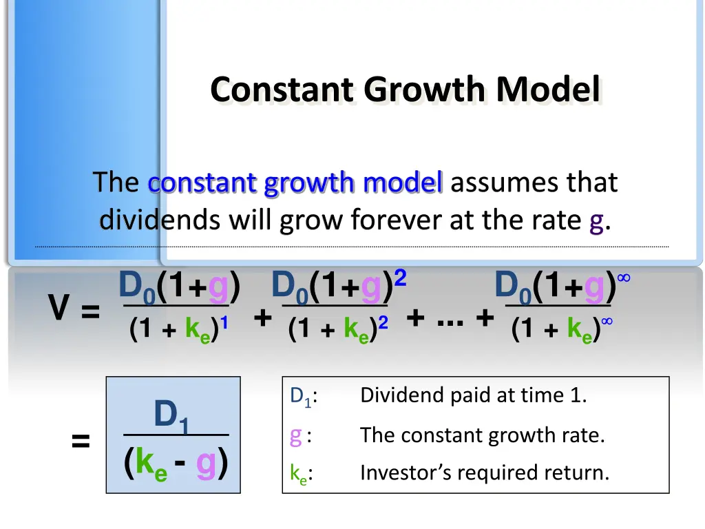 constant growth model