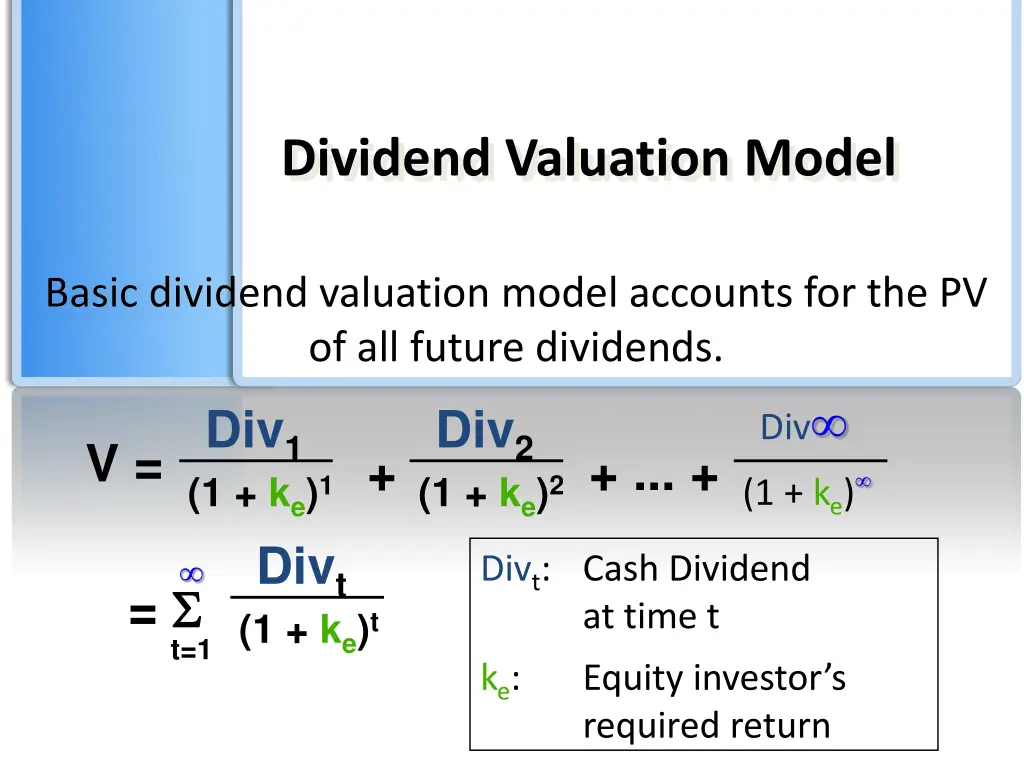 dividend valuation model