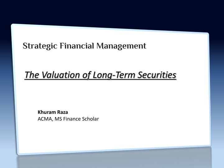 strategic financial management