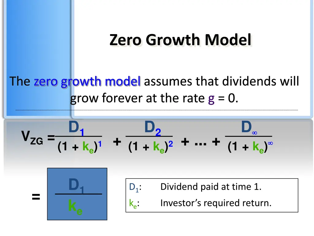 zero growth model