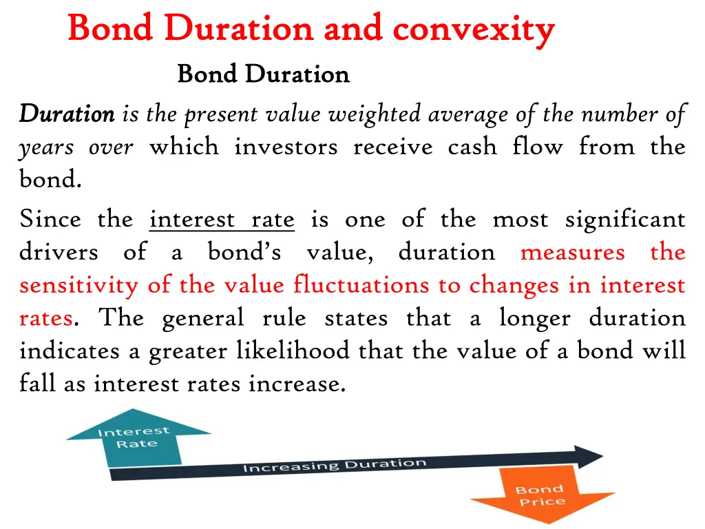 bond duration and convexity bond duration