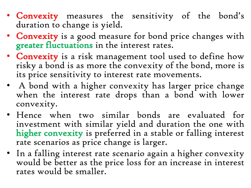 convexity convexity measures the sensitivity