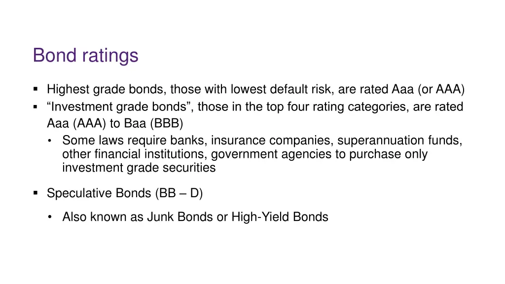 bond ratings 1