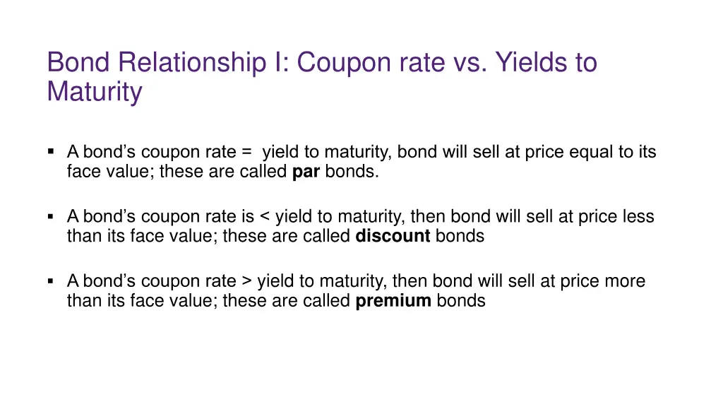 bond relationship i coupon rate vs yields