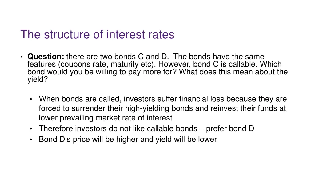 the structure of interest rates 2