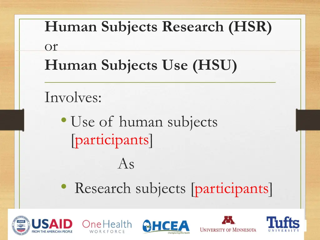 human subjects research hsr or human subjects