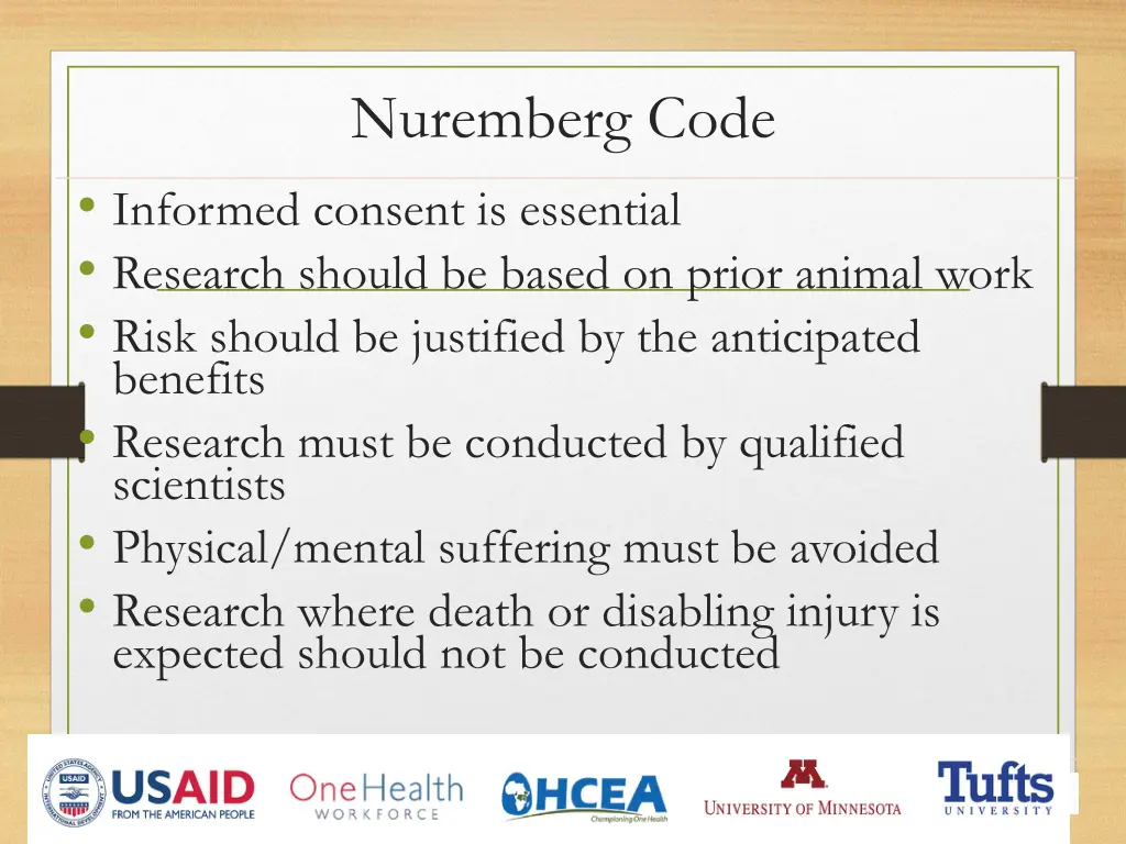 nuremberg code