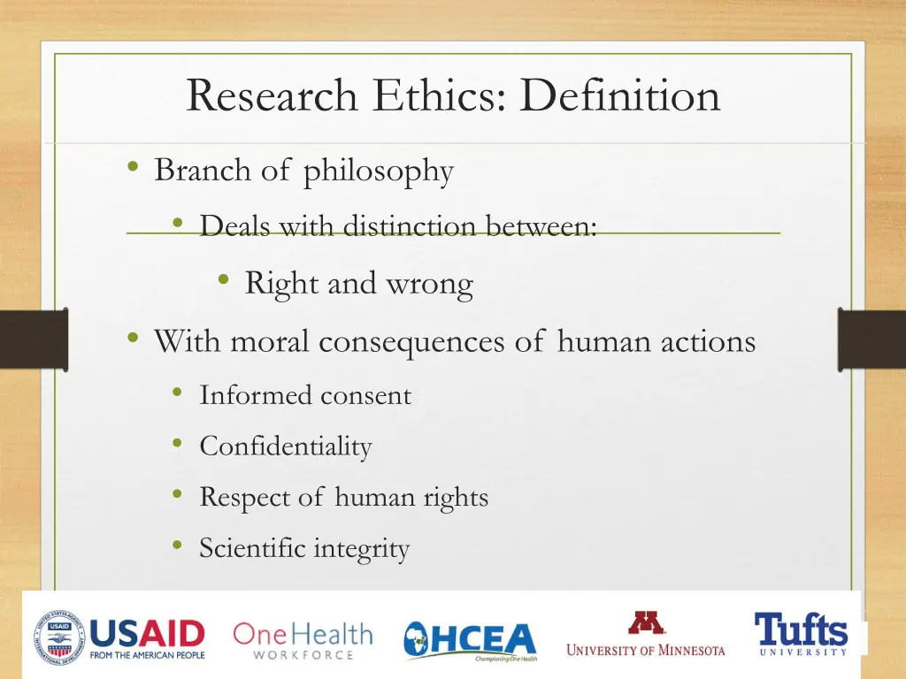 research ethics definition branch of philosophy