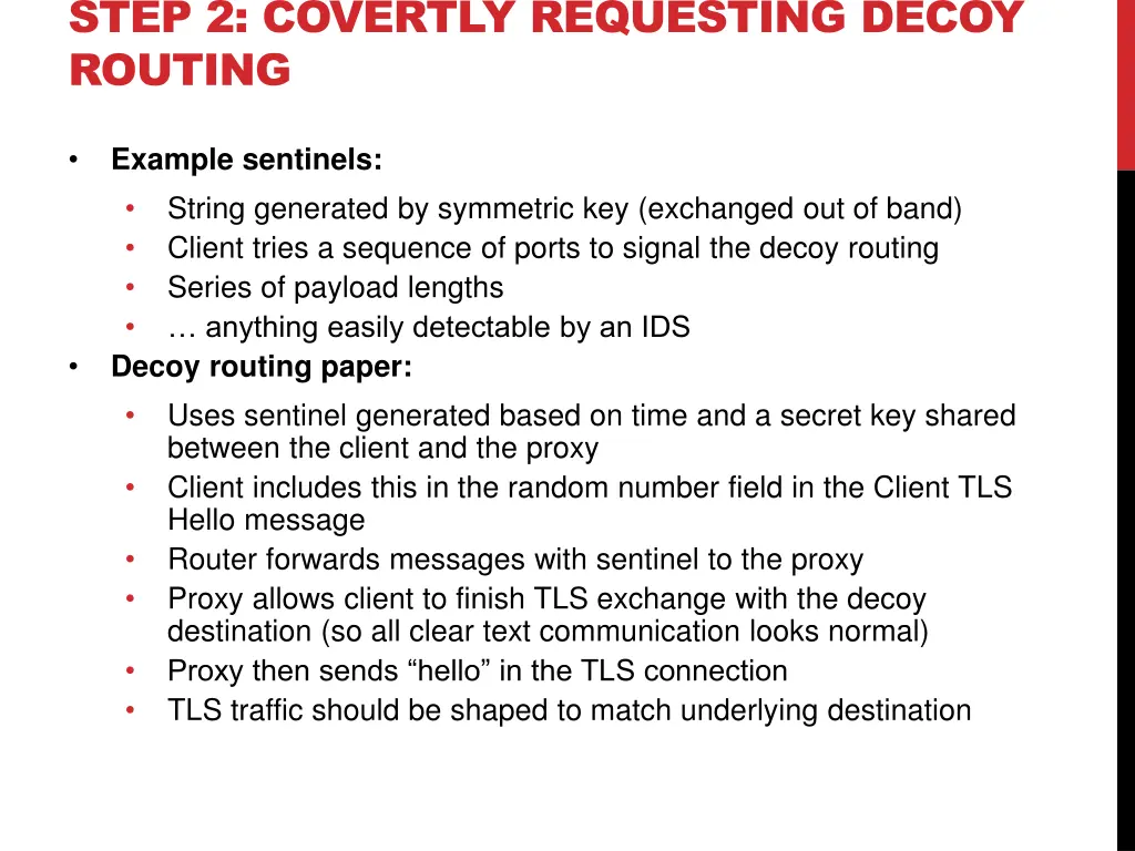 step 2 covertly requesting decoy routing