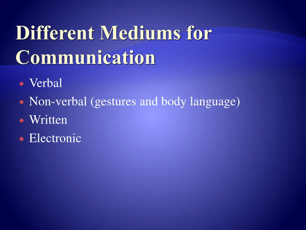 different mediums for communication