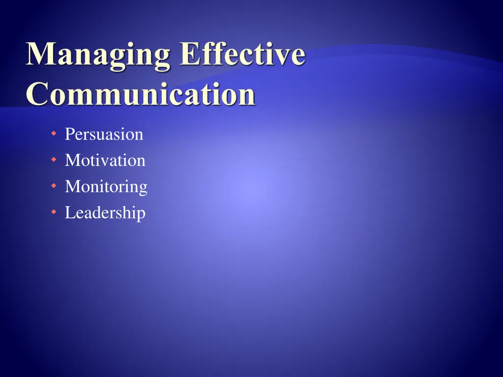 managing effective communication