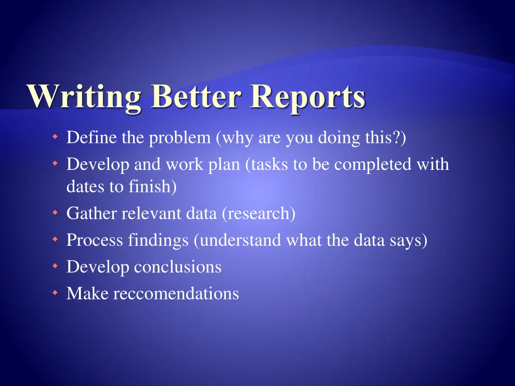 writing better reports