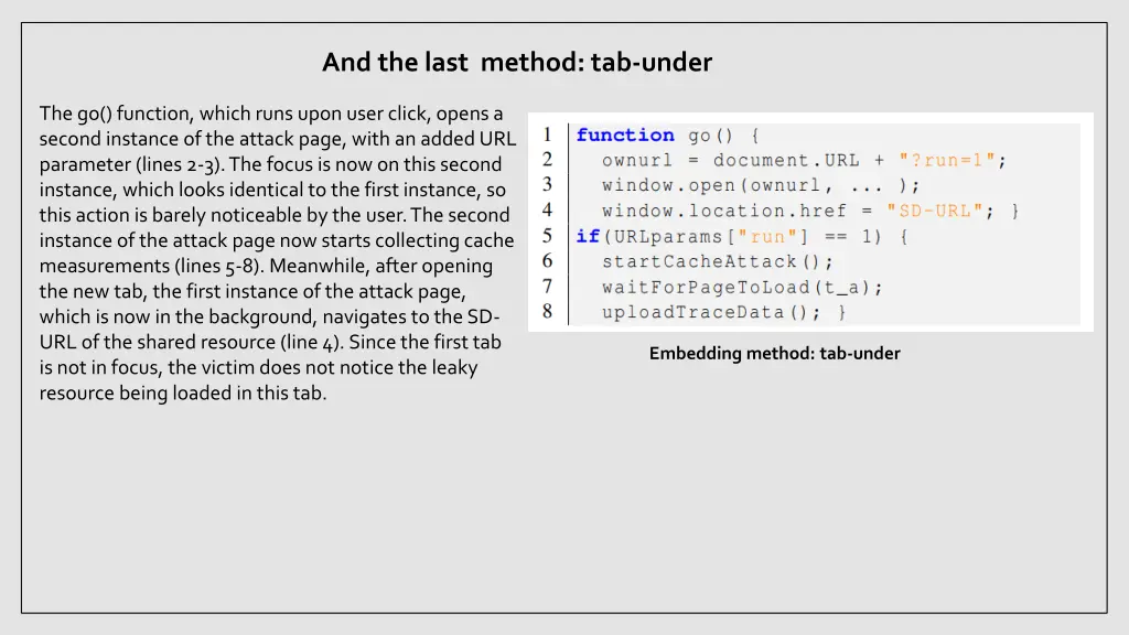 and the last method tab under