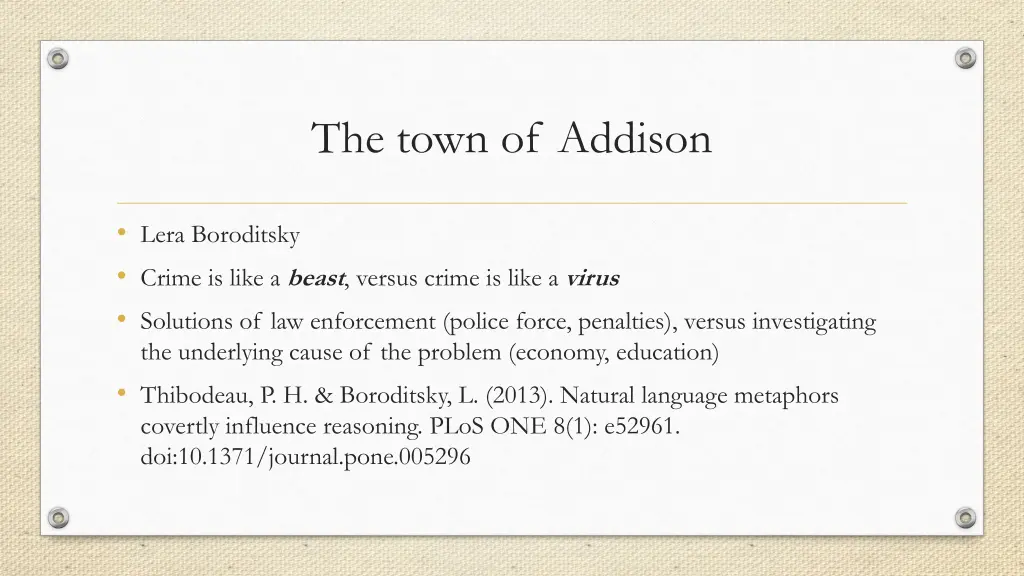 the town of addison