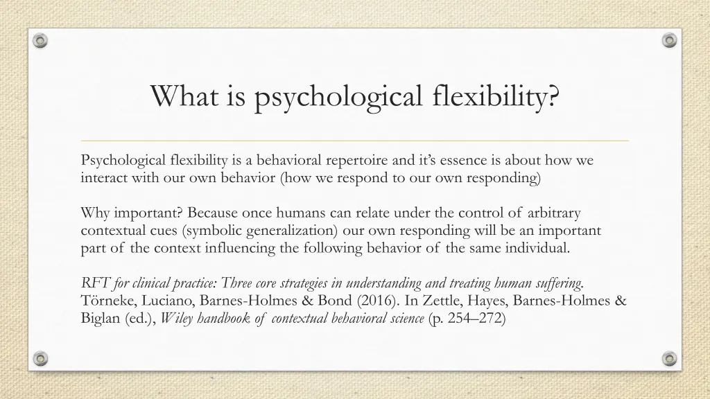 what is psychological flexibility