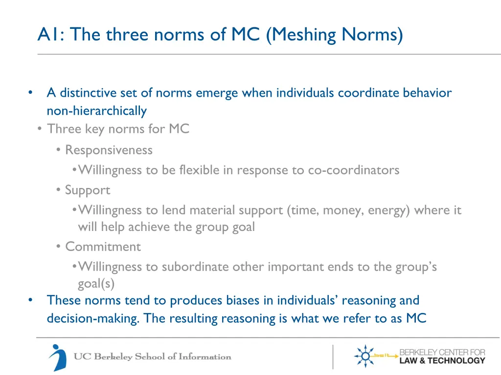 a1 the three norms of mc meshing norms