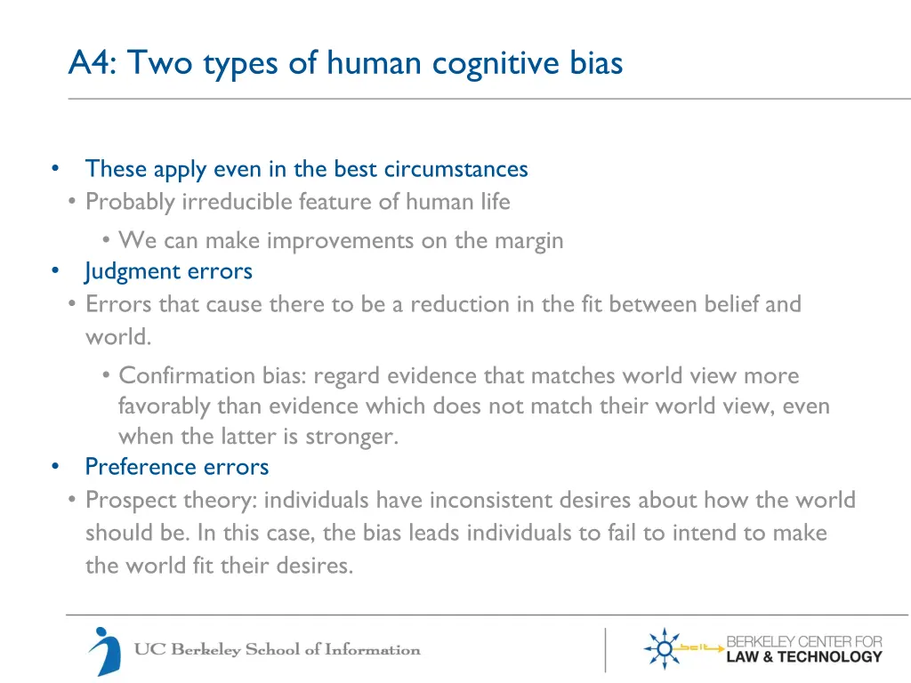 a4 two types of human cognitive bias