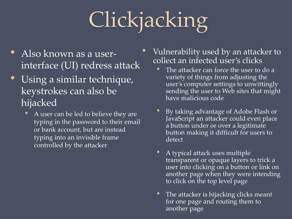 clickjacking