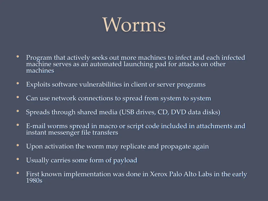 worms