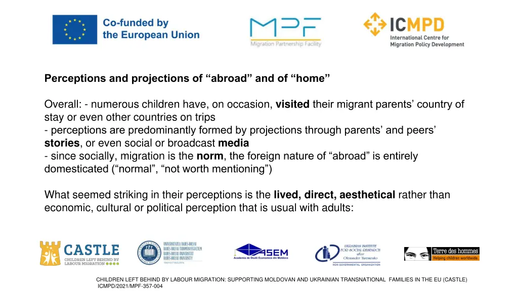 perceptions and projections of abroad and of home