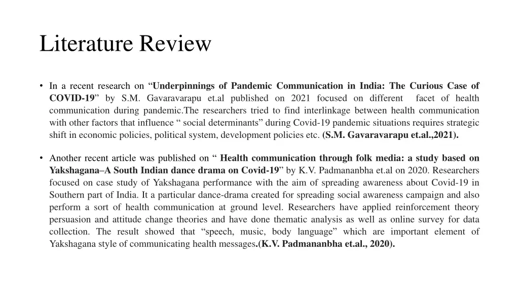 literature review