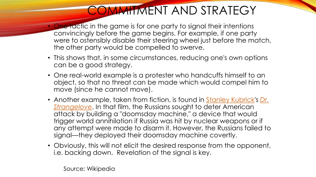 commitment and strategy 1