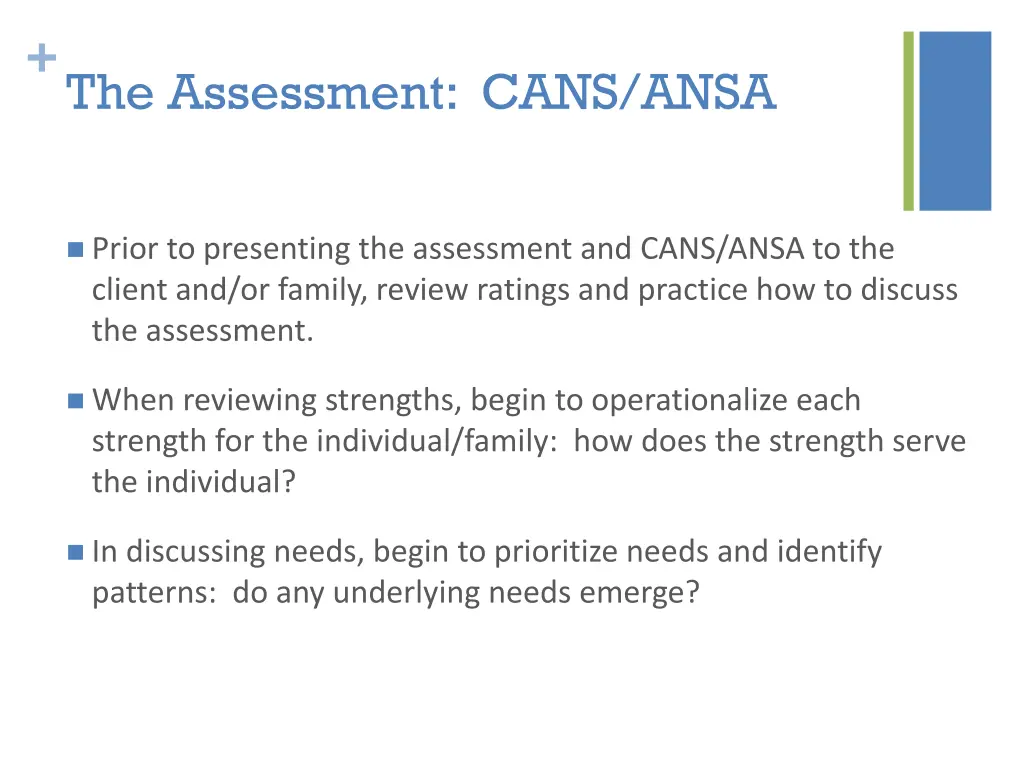 the assessment cans ansa 1