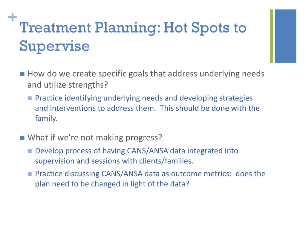 treatment planning hot spots to supervise 1