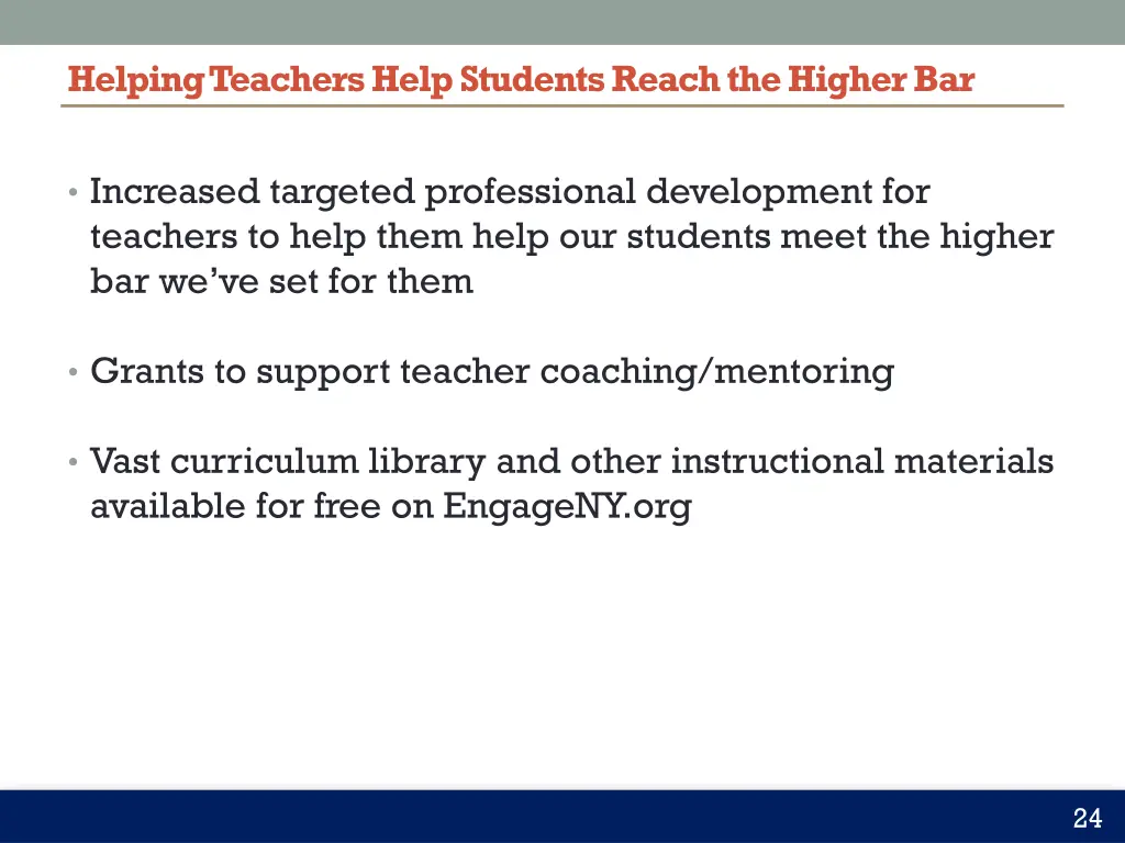 helping teachers help students reach the higher