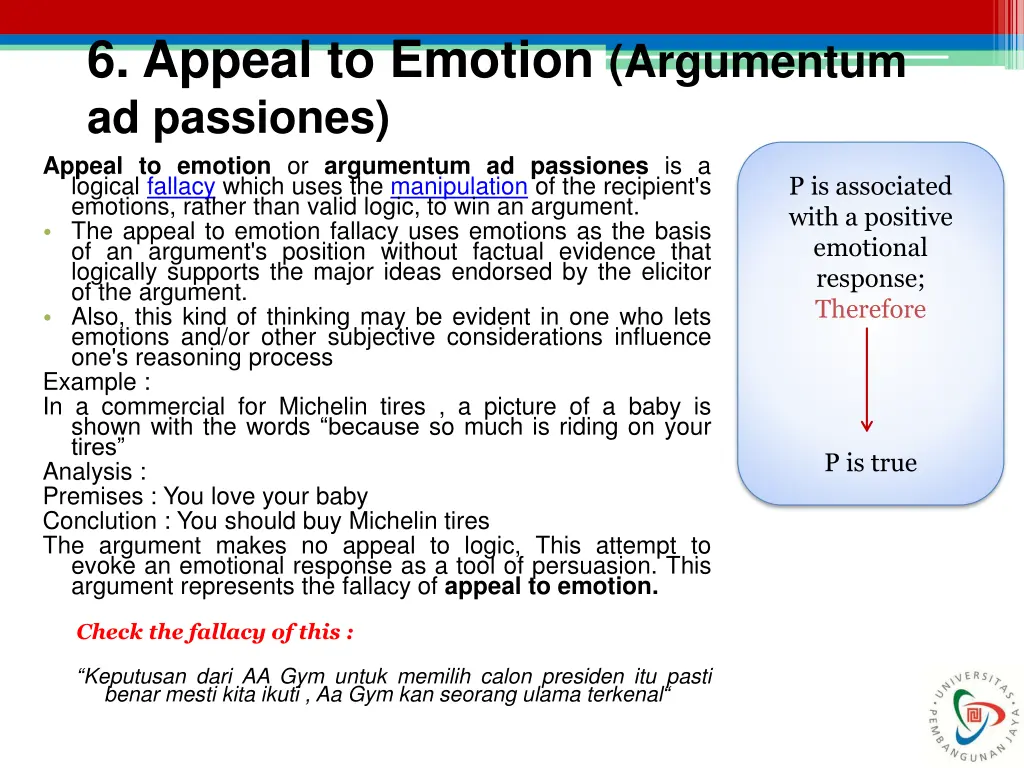 6 appeal to emotion argumentum ad passiones