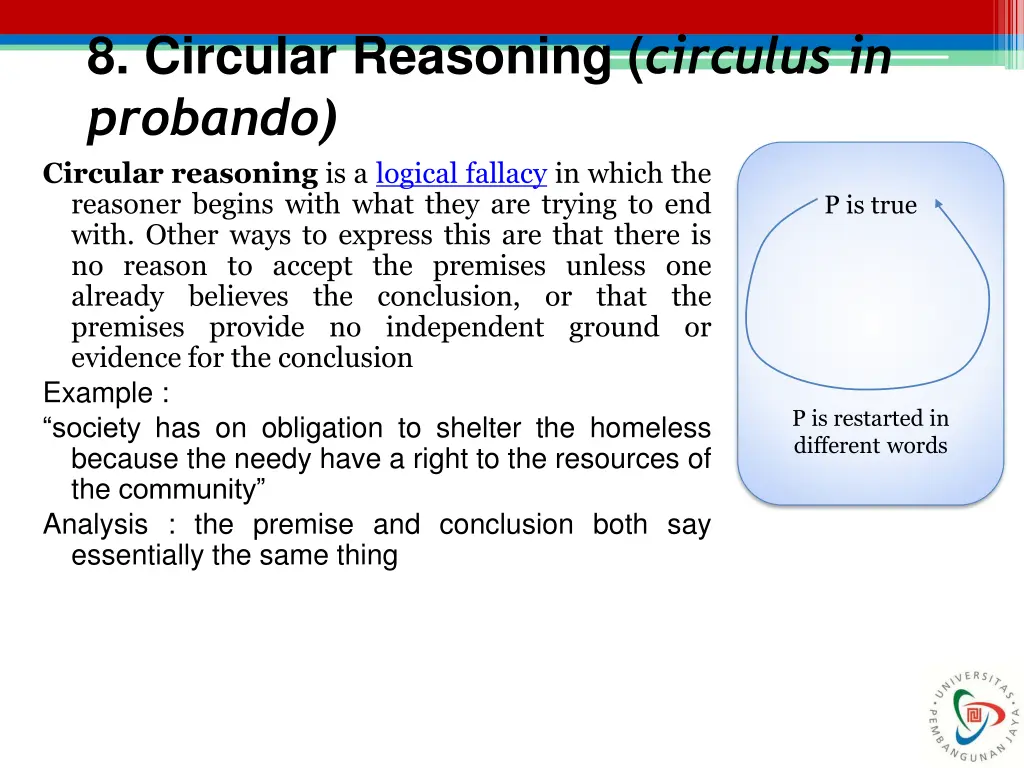 8 circular reasoning circulus in probando