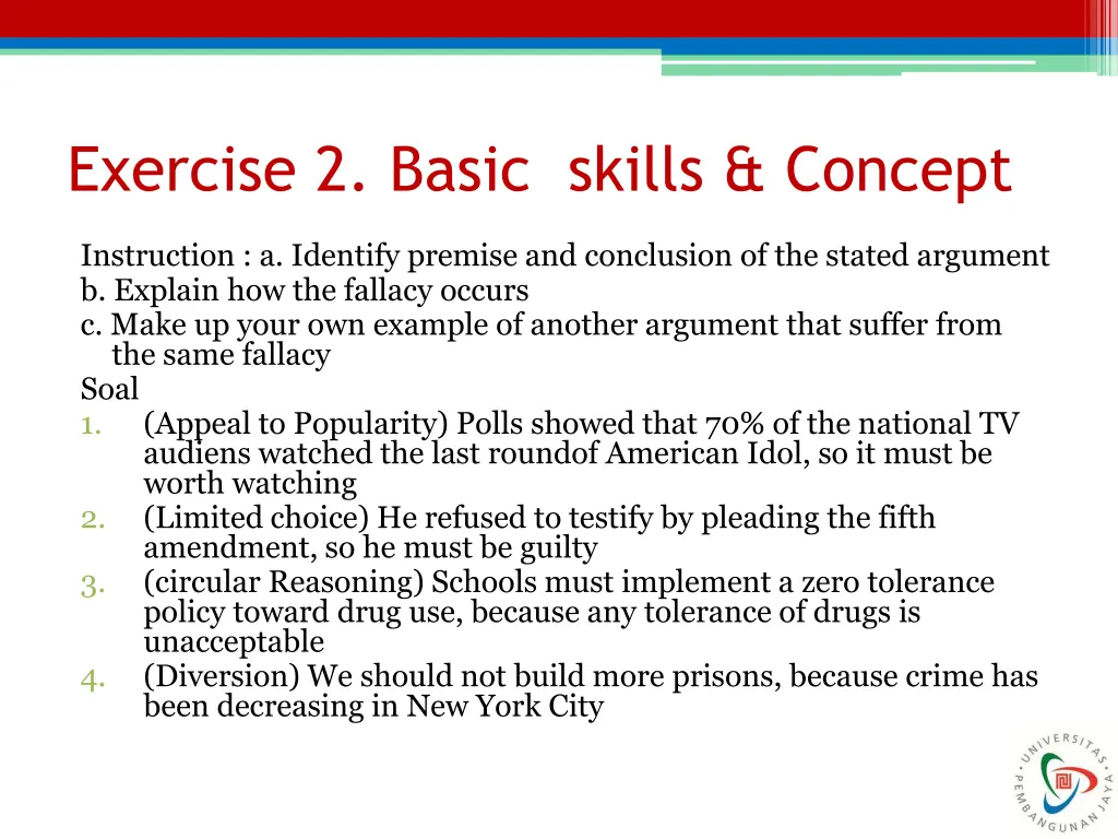 exercise 2 basic skills concept