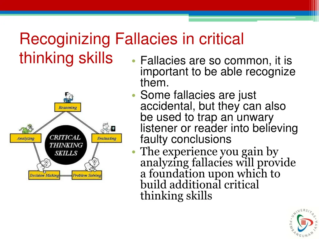 recoginizing fallacies in critical thinking