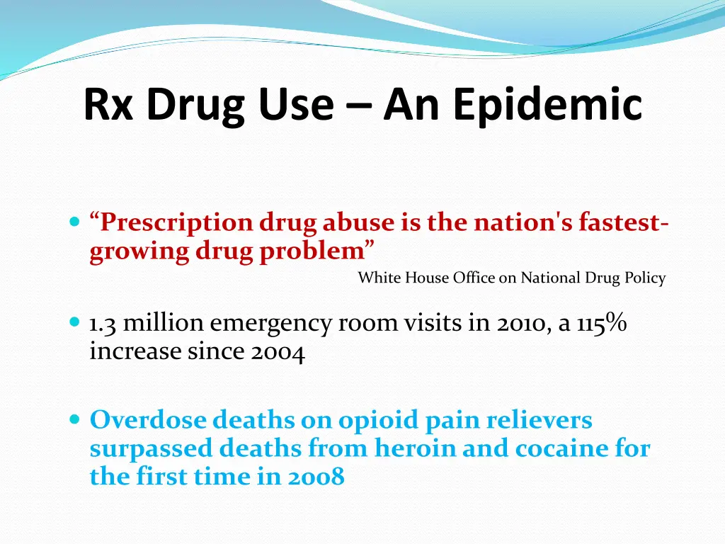 rx drug use an epidemic