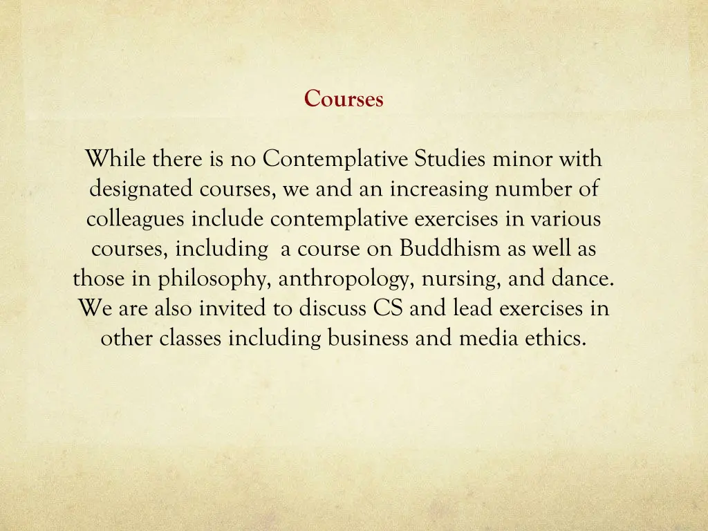 courses