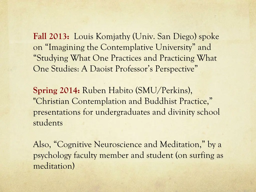 fall 2013 louis komjathy univ san diego spoke