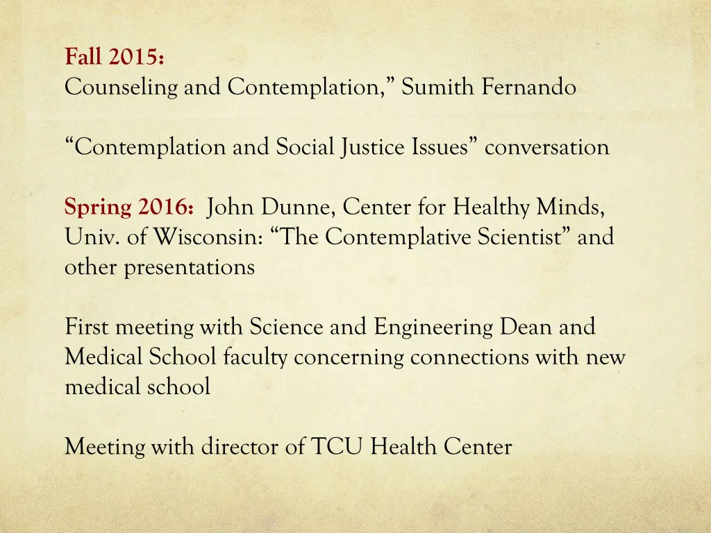 fall 2015 counseling and contemplation sumith