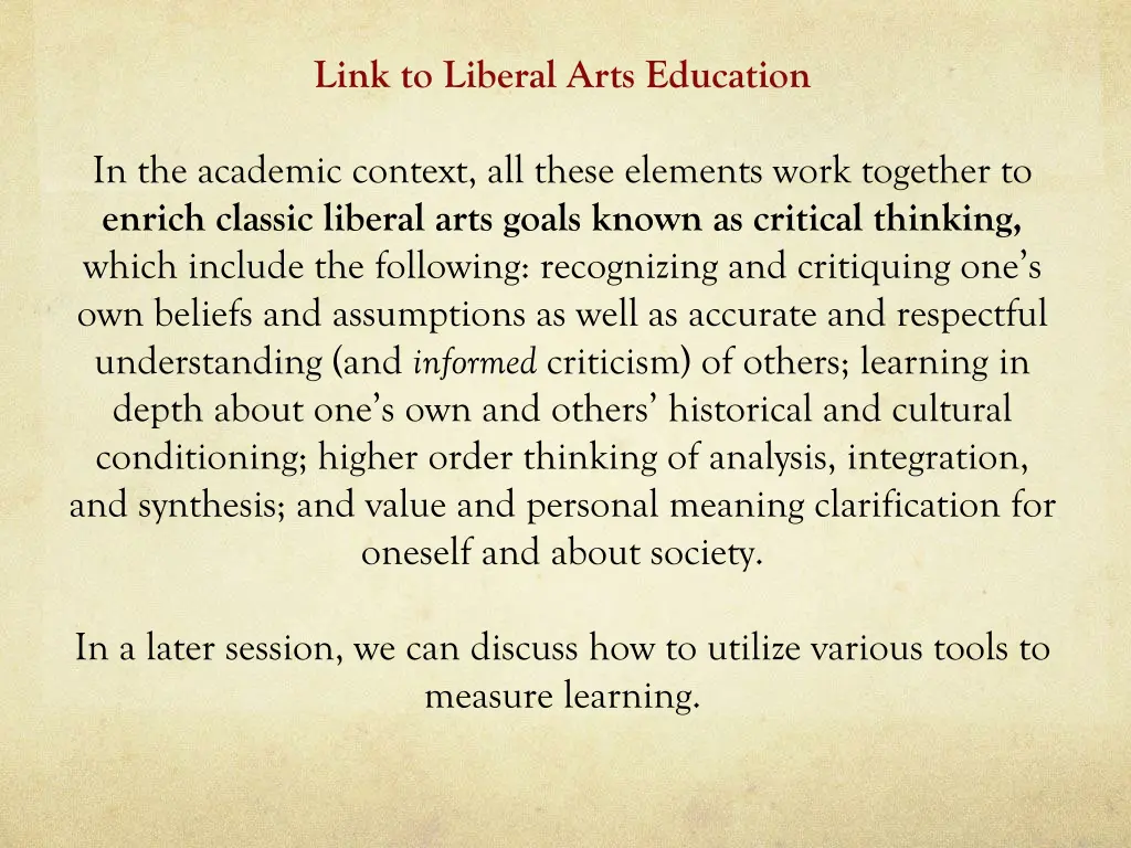 link to liberal arts education