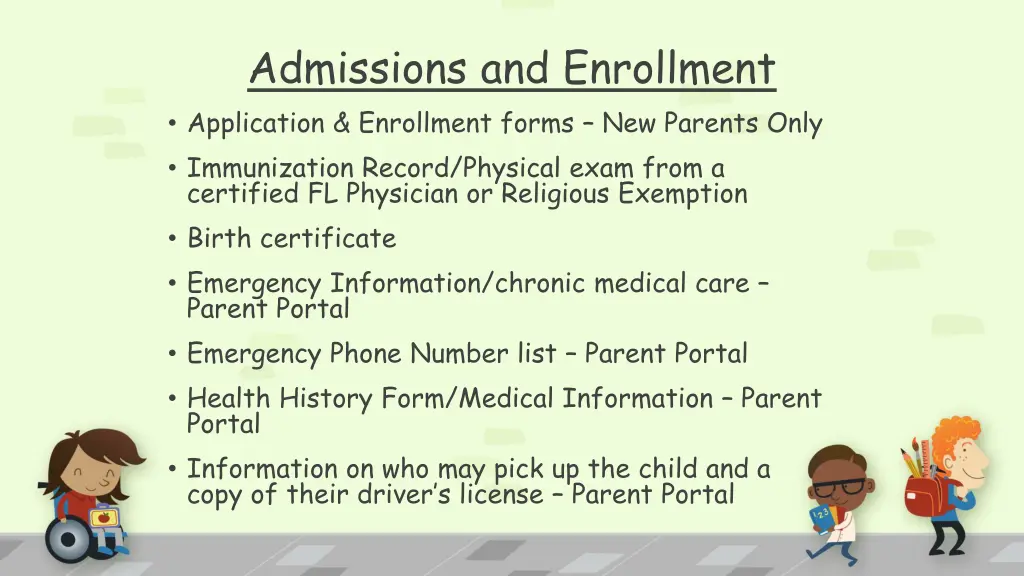 admissions and enrollment application enrollment