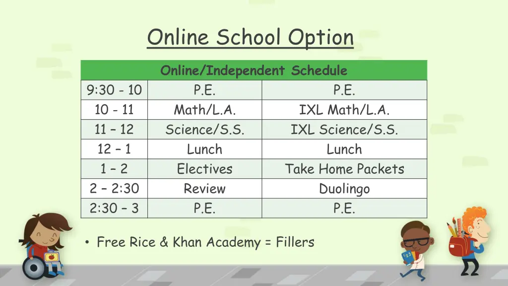 online school option