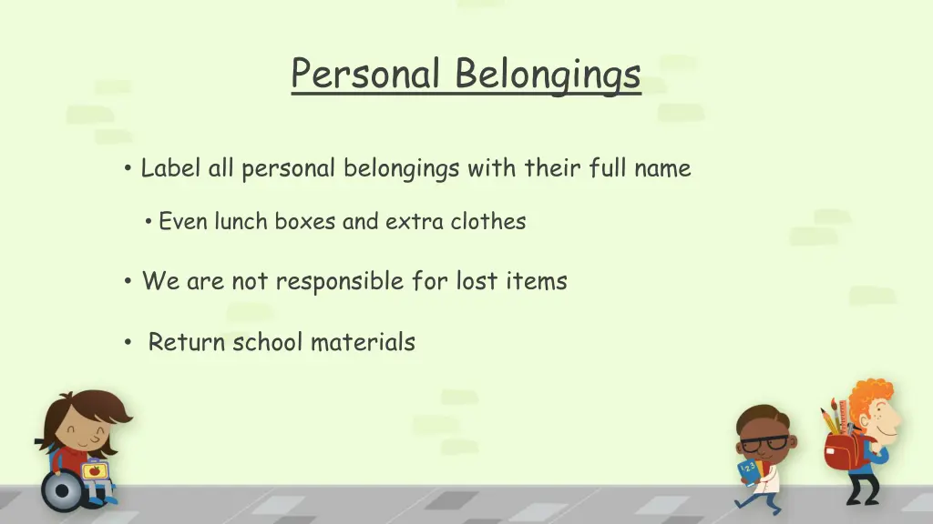 personal belongings